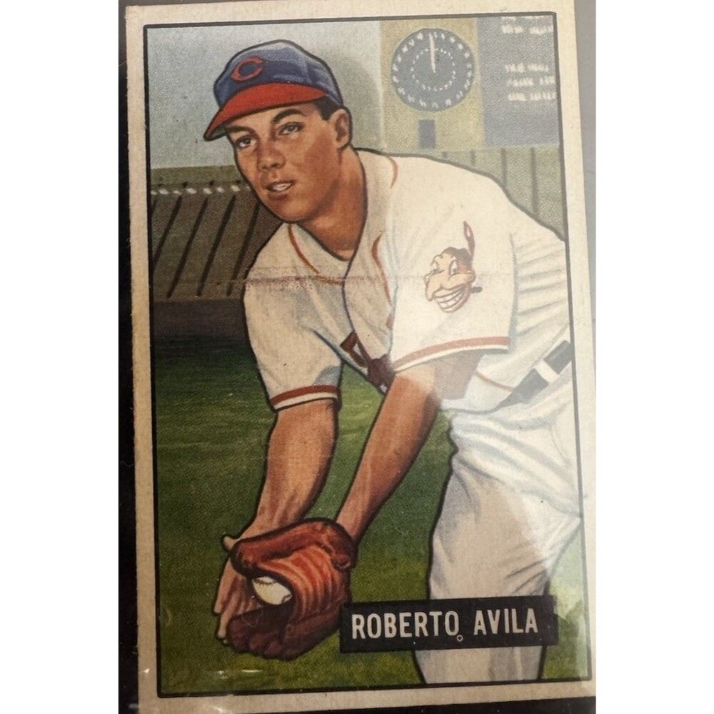1951 Bowman Bobby Avila Baseball Card #188 Cleveland Indians Vintage MLB RARE!!
